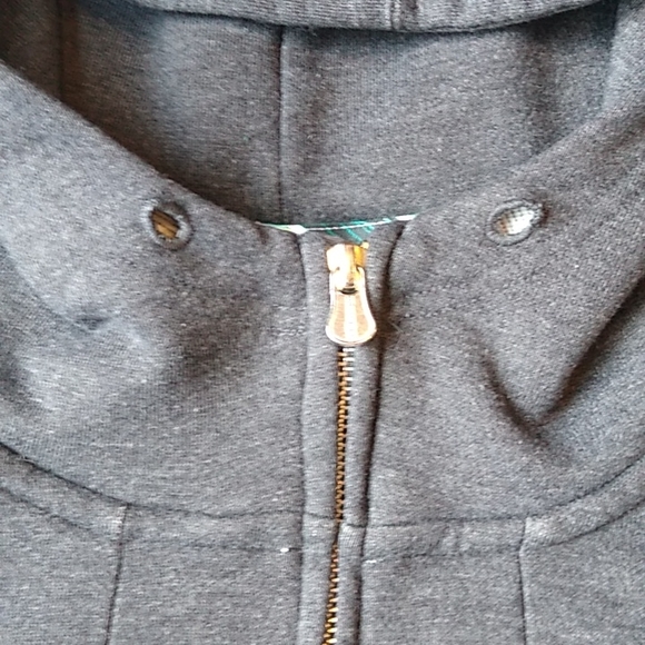 Adidas Neo Long Full Zip Hoodie Athletic Sweat Jacket Women's M. Gray Aqua/White - Picture 4 of 10